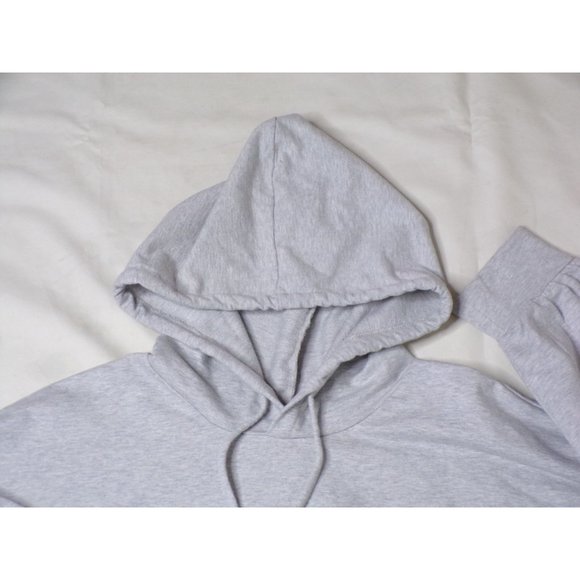 🆕 OPEN EDIT NORDSTROM Gray Hoodie Crop Sweatshirt Large - Picture 2 of 4